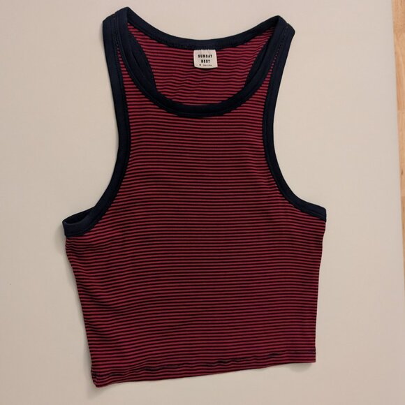 Sunday Best Striped Crop Tank - Picture 2 of 5